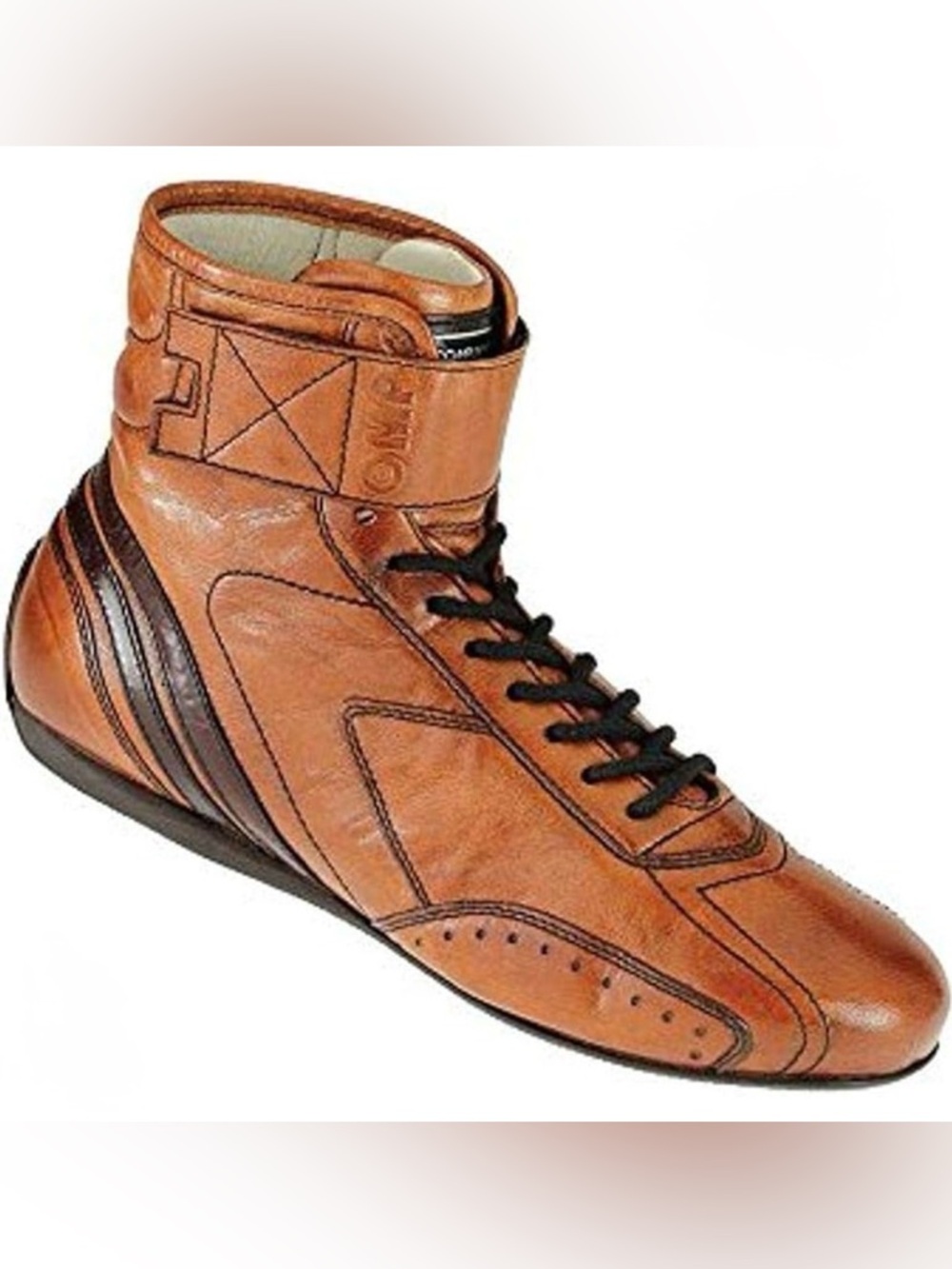 OMP Carrera Vintage Racing Driver Boots Classic Leather Fireproof FIA